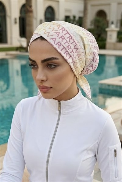 Soft Yazı Desen Çapraz Havuz - Deniz Bonesi