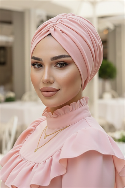 Açık Pudra Büzgülü Salaş Bone