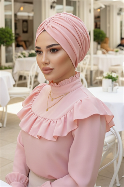 Açık Pudra Büzgülü Salaş Bone