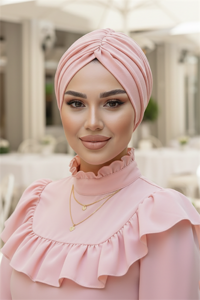 Açık Pudra Büzgülü Salaş Bone