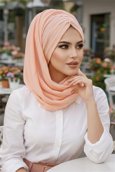 Somon Büzgülü Hazır Şal