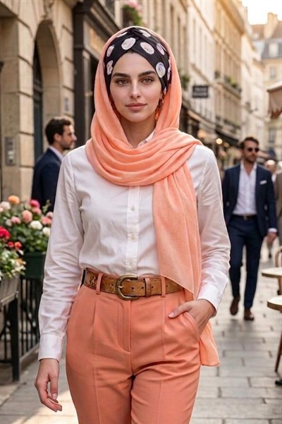 Somon Siyah Burgu Hazır Şal