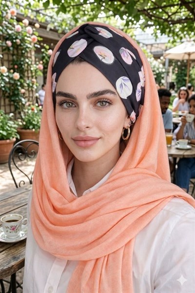 Somon Siyah Burgu Hazır Şal