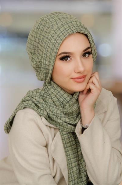 Kuşkonmaz Yeşil Tesettür Bere