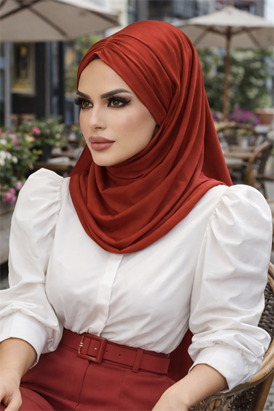 Taba Büzgülü Hazır Şal Eşarp