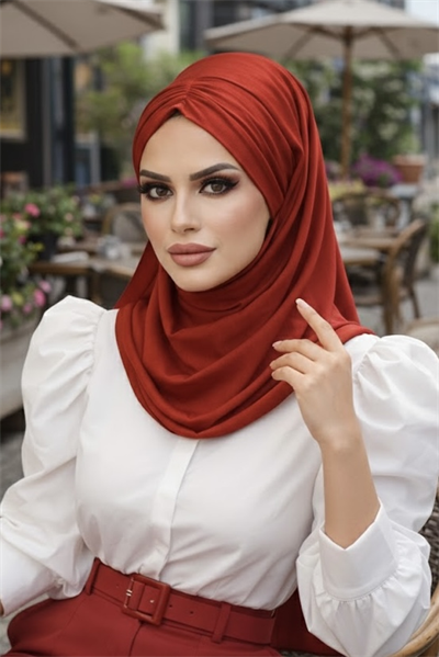 Taba Büzgülü Hazır Şal Eşarp