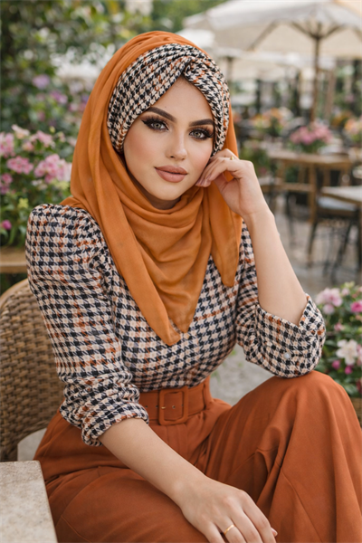 Taba Kazayağı Kışlık Hazır Şal