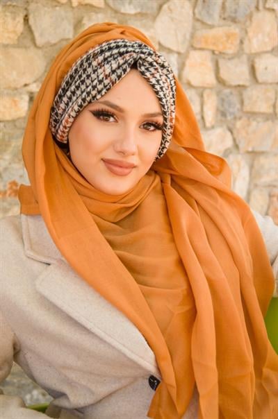 Taba Kazayağı Kışlık Hazır Şal
