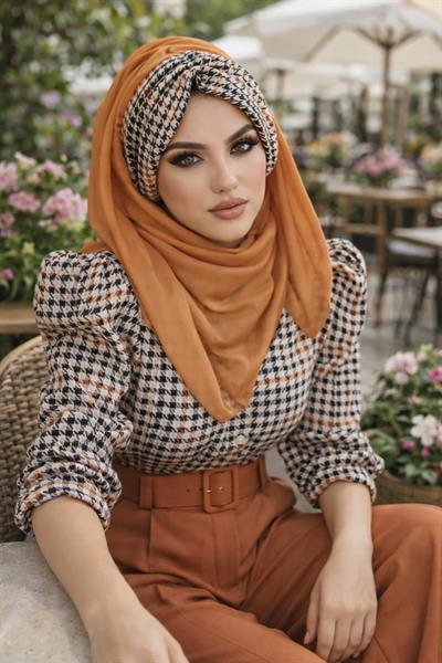 Taba Kazayağı Kışlık Hazır Şal