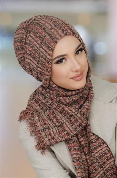 Taba Triko Kelebek Bone Şal