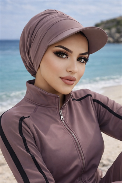 Taş Rengi Havuz - Deniz Şapkası / Mayo Üstüne Kullanılabilir