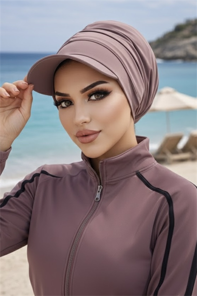 Taş Rengi Havuz - Deniz Şapkası / Mayo Üstüne Kullanılabilir