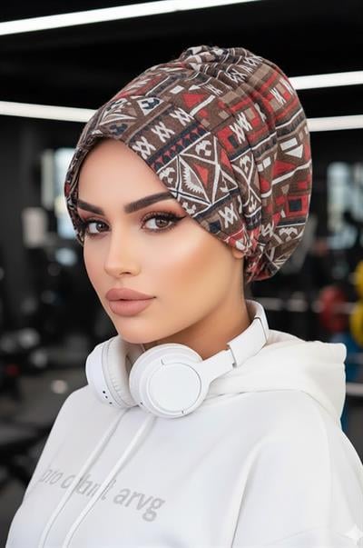 Vizon Kahve Bantlı Şapka Bone