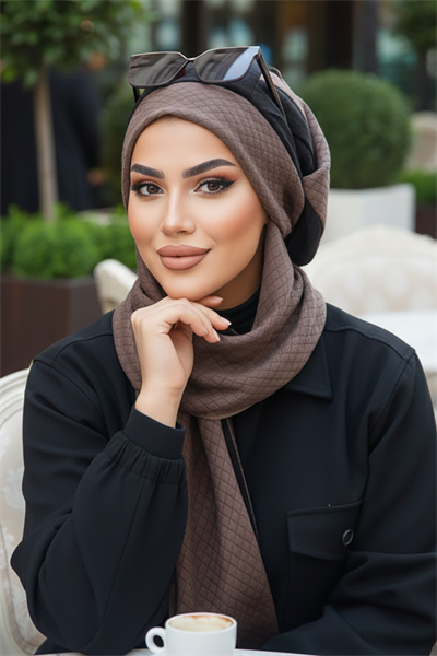 Vizon Siyah Kapitone Tesettür Bere