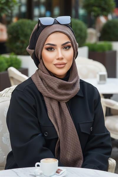 Vizon Siyah Kapitone Tesettür Bere