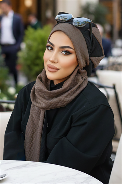 Vizon Siyah Kapitone Tesettür Bere