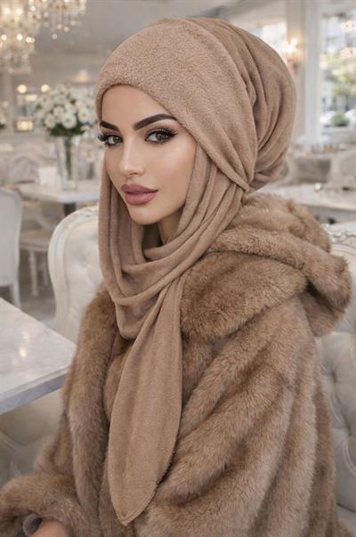 Camel Kelebek Bone Şal