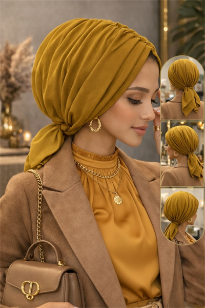 Yağ Yeşili Tokalı Bone