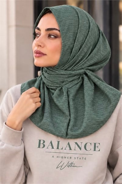 Yeşil Tonları Spor Tesettür Bone - Günlük ve Antrenman , Deniz ve Havuz Kullanımına Uygun Hazır Eşarp Bone- Athletic Hijab
