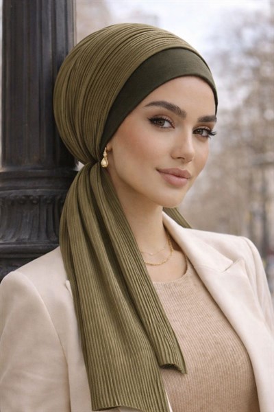 Zeytin Piliseli Atkılı Bone