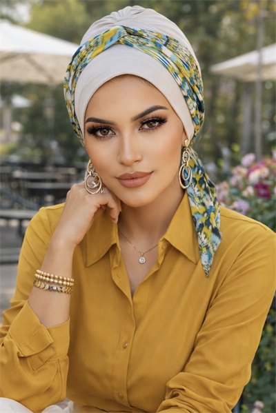 Zümrüt Hardal Burgu Bantlı Bone