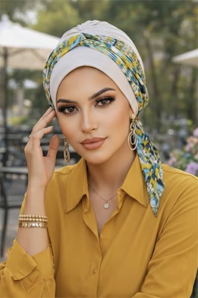 Zümrüt Hardal Burgu Bantlı Bone