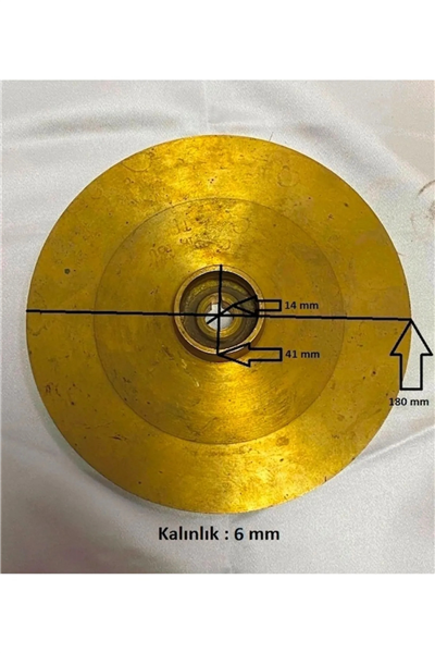 1.5 - 2 Hp Salyangoz Su Pompa Bronz Sarı Pirinç Fan Pervane Çark - Delik 14mm Çap 180mm