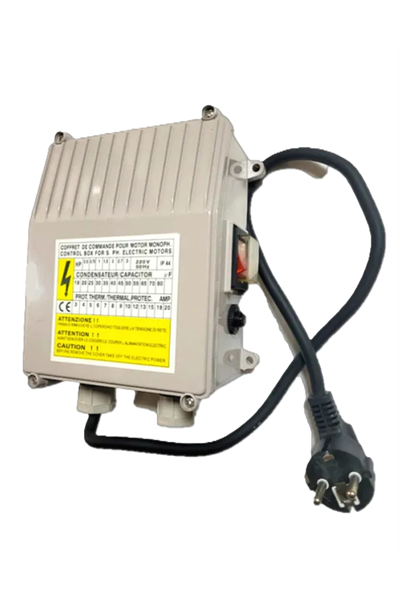 1.5 Hp 220v Monofaze Dalgıç Pompa Çalıştırma ve Koruma Panosu - Fişli
