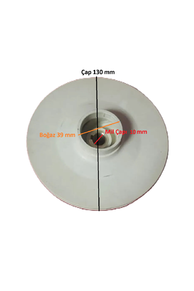 Santrifüj Su Pompa Noril Fan - Su Pervanesi - Su Çarkı - Çap 130mm Delik10 Mm