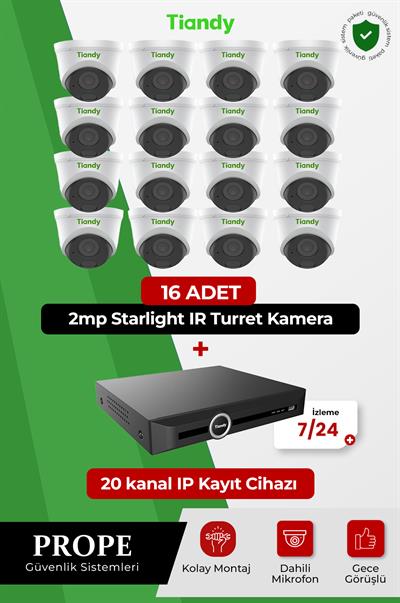 TIANDY PGI00016C01IP-I-TIA16ST 16 Kameralı Ip Sistem Paketi