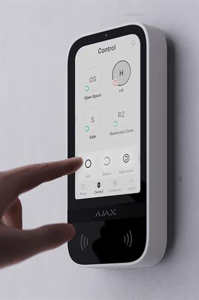 AJAX Keypad Touchscreen Dokunmatik Ekranlı Tuş Takımı Siyah