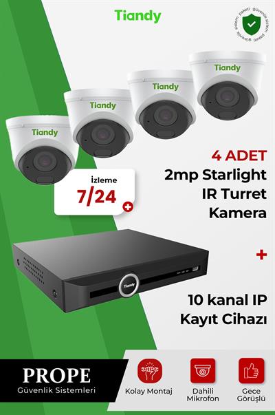 TIANDY PGI00004C01IP-I-TIA04ST 4 Kameralı Sistem Paketi