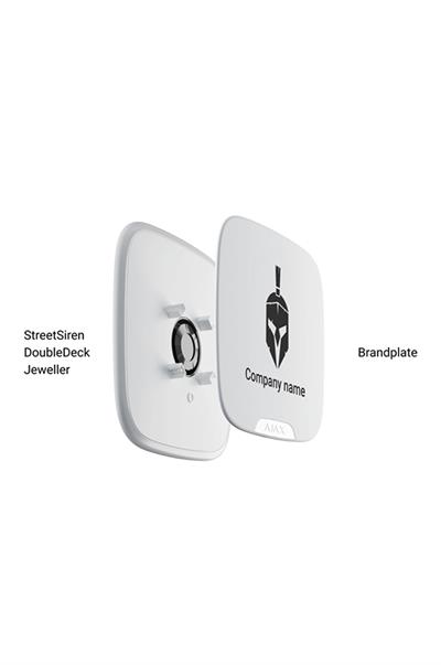 AJAX Brandplate for StreetSiren DoubleDeck Sirenlerinin Markalanması için Ön Panel Beyaz