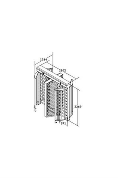 MAKİM T2500D Double 3 Kollu Boy Turnike Galvaniz + Boyalı (350 Kg)