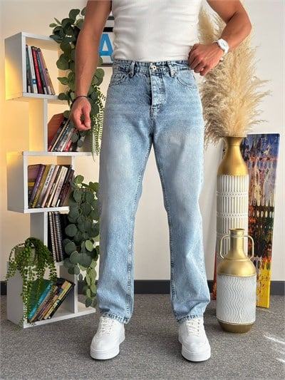 Buz Mavisi Regular Kalıp Kot Pantolon Jeans