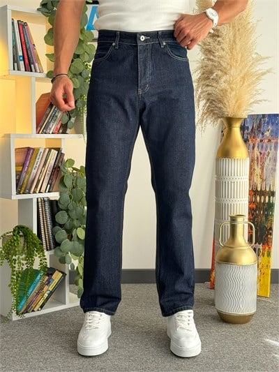 Lacivert Regular Kalıp Kot Pantolon Jeans