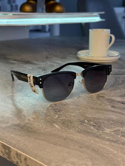 Retro Gold Clubmaster Premium Güneş Gözlüğü