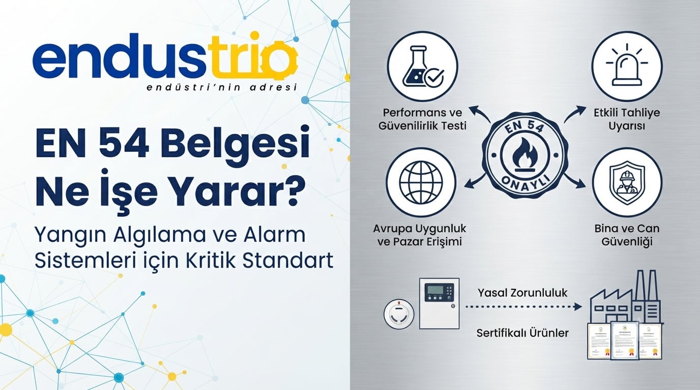 EN 54 belgeli yangın algılama ve alarm sistemi cihazları