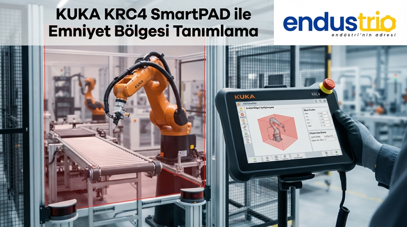 KUKA KRC4 SmartPAD ekranı emniyet alanı tanımlama menüsü