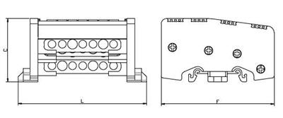  Onka Modüler Dağıtıcı 4 Kutuplu 10 Delikli 80A 