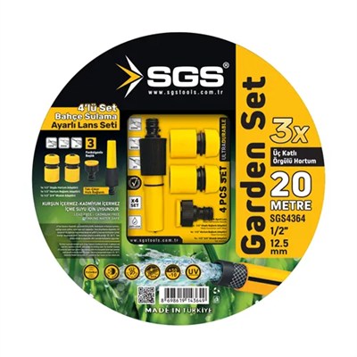 1/2 GARDENFLEX HORTUM 20 MT 4 PCS LANS SETLİ