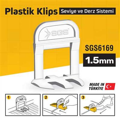 1,5 MM DERZ SEVİYE TESPİT KLİPSİ  (PK/100 ADET)