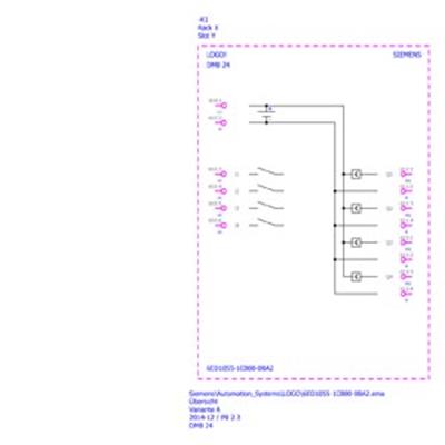 6ED1055-1CB00-0BA2 LOGO! DM8 24 Exp. mod., 4DI/4DO