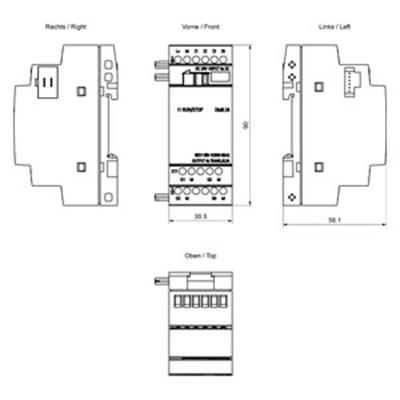 6ED1055-1CB00-0BA2 LOGO! DM8 24 Exp. mod., 4DI/4DO
