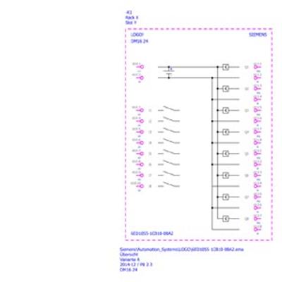 6ED1055-1CB10-0BA2 LOGO! DM16 24 Exp. mod., 4 MW, 8DI/8DO