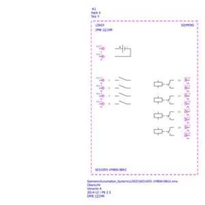 6ED1055-1HB00-0BA2 LOGO! DM8 24R Exp. mod. 2 MW, 4DI/4DO  