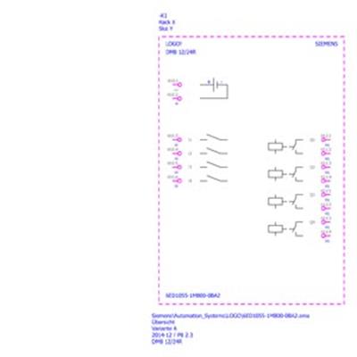 6ED1055-1MB00-0BA2 LOGO! DM8 12/24R Exp. mod. 2 MW, 4DI/DO