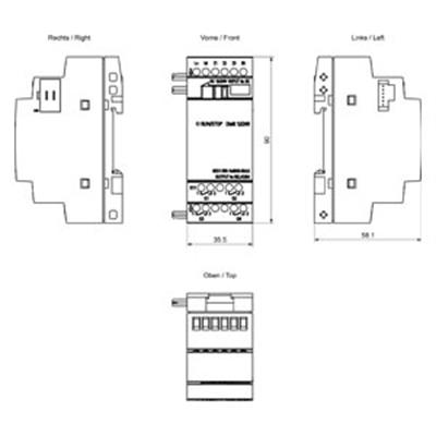 6ED1055-1MB00-0BA2 LOGO! DM8 12/24R Exp. mod. 2 MW, 4DI/DO