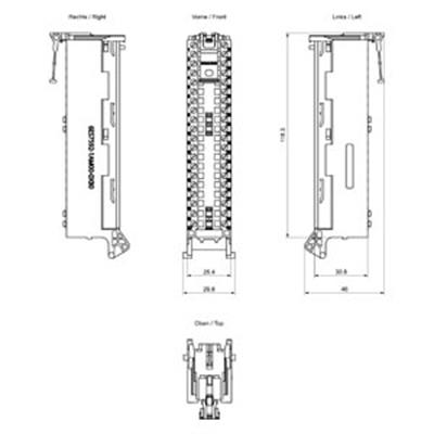 6ES7592-1AM00-0XB0 SIMATIC S7-1500, Front connector