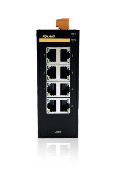 8 Port Giriş Seviyesi Yönetilemez DIN-Ray Switch Opal8-E-8T-LV-LV